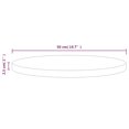 thumbnail image 4 of vidaXL Table Blanche Ø50x2.5 cm Bois Massif Pin, 4 of 4