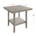 thumbnail image 5 of Home Design Macon 5-Piece Counter Height Dining Set, Square table with lower shelf, Cushioned chairs, Easy assembly, Gray/Antique Gray, 5 of 9