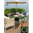 thumbnail image 4 of Spring Eucalyptus Leaves Outdoor Tablecloth - 60x102 Inch Rectangle Dining Table Cover, Farmhouse Botanical Brown Wood Waterproof Outdoor Table Cloth with Umbrella Hole & Zipper for Picnic/Patio, 4 of 7