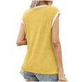 thumbnail image 6 of fatyb Women's V Neck Cap Sleeve Tank Tops Summer Casual T Shirts for Women Loose Basic Tees Blouses, 6 of 6