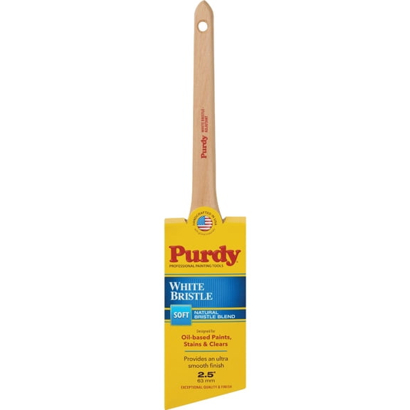 Purdy 144024425 White Bristle Series Adjutant Angular Trim Paint Brush, 2-1/2 inch
