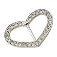 thumbnail image 1 of Hebilla de cinta deslizante, hebillas deslizantes para marcos de sillas, diamantes de imitación planos, manualidades DIY Corazón Argenta, 1 of 9