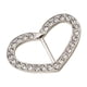 thumbnail image 1 of Deslizadores de hebilla de lazo, accesorios para bodas, deslizadores de hebilla de metal para sillas Corazón Argenta, 1 of 9