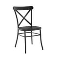 thumbnail image 2 of Crosley Furniture Camille Metal Dining Side Chair in Matte Black (Set of 2), 2 of 10
