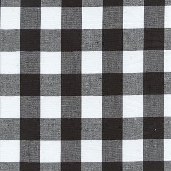 Checkered 1" Gngham Poly Cotton Fabric by the 5, 10, 15 and 20 Yard Increment, All Colors