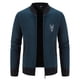 thumbnail image 1 of Chaqueta de suéter de punto de lana con capucha de tela escocesa de otoño e invierno de moda para hombres Pompotops  oipoqjl38380, 1 of 9