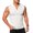 White, variant on Workout Tank Men's Summer V Neck Solid Vertical Sleeveless Casual Outdoor Tunic Jacket White M