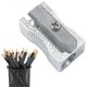 thumbnail image 2 of 12Pcs Portable Pencil Sharpener Non-Slip Base Single Hole Compact Size Manual Hand Held Pen Sharpener School Stationery Gift, 2 of 5