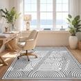 thumbnail image 3 of Design&I 8'x10' Washable Area Rug Door Curved Boho Arched Motif Decorative Symmetrical Front for Living Room, Family Extra Large Skid-Resistant Low Profile, 3 of 7