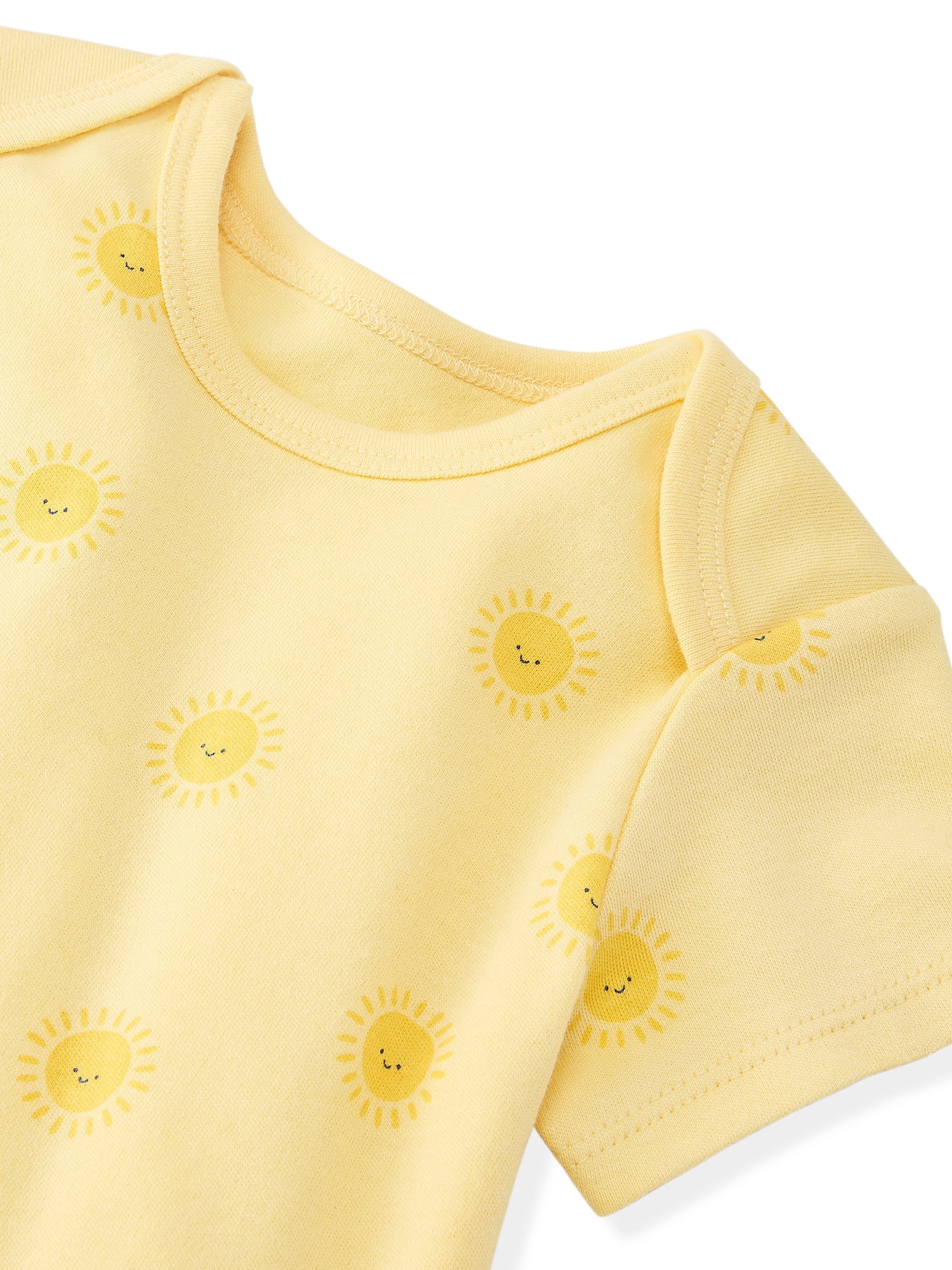 Garanimals Newborn & Baby Boy Cotton Lap-Shoulder Short-Sleeve Bodysuits, 4-Pack, Sizes 0–24M