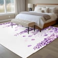 thumbnail image 5 of Wisteria Flowers Large Area Rugs for Bedroom Living Room, Soft Non Slip Carpet Bedside Rug, Purple Floral Warercolor Summer Rectangular Floor Cover Kitchen Accent Rug 5'x8' for Dining Room/Office, 5 of 9