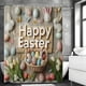 thumbnail image 4 of Hogar y cocina, Baño, Alfombras de baño, Cortina de ducha y ventana de baño con estampados de conejito de Pascua de primavera, cortina de ducha de poliéster lavable, 4 of 6