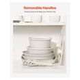 thumbnail image 3 of 17 Piece Pots and Pans Set Granite Nonstick Cookware Set Induction White Kitchen, 3 of 9