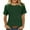 Army Green, variant on Posijego Women's Plus Size T-Shirts Plain Short Sleeve Classic Tee S-5XL Womens Casual Crewneck Summer Tunic Tops