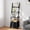Black, variant on 4 Tier Ladder Shelf,Ladder Bookshelf with Storage Space,Modern Corner Shelf,Freestanding Wood Ladder Bookcase for Living Room,Home Office,Bedroom (Black)