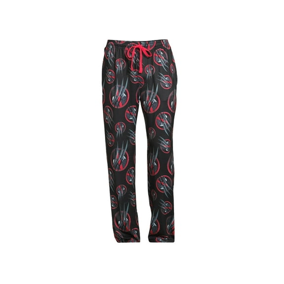 Deadpool & Wolverine Black Pajama Sleep Pants - Small
