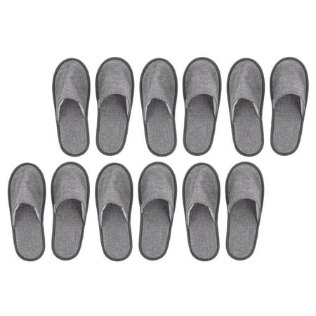 

6 Pairs Cotton Slippers Travel for Women Household Guest Shoes Outdoor White Miss