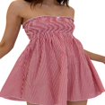 thumbnail image 4 of PENGXIANG Robe Bustier A-Ligne pour les Femmes Robe de Soirée Mini Backless pour l'Été, 4 of 9