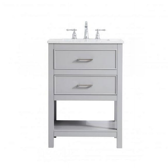 24 in. Single Bathroom Vanity in Grey - 24 x 34 x 19 in.