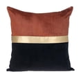 thumbnail image 1 of HomeRoots 402656 Brown Gold & Black Tufted Velvet Square Pillow, Multi Color, 1 of 1