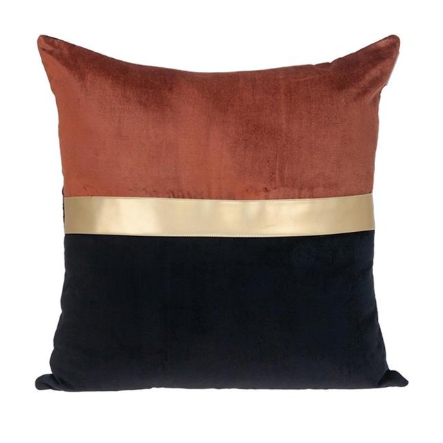 HomeRoots 402656 Brown Gold & Black Tufted Velvet Square Pillow, Multi Color