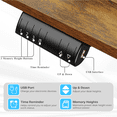 thumbnail image 5 of Legooin 70.8"W Electric Standing Desk with Wheels Height Adjustable from 28"-46" Stand Up Desk Office Table for Home Office Dorm, Rustic Brown, 5 of 9
