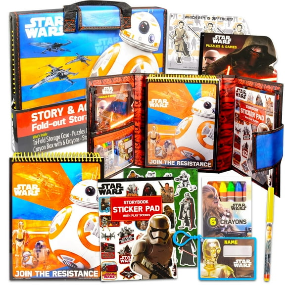 Kit de Coloriage Star Wars - Ensemble de 7 Pcs avec Livre de Coloriage Star Wars, Puzzle Star Wars, Marqueurs, Ustensiles de Coloriage, Autocollants, et Plus Activités Star Wars pour Kids 8-12