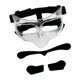 thumbnail image 2 of Máscara de baloncesto con correa elástica, mascarilla deportiva de baloncesto, protector facial para rostro roto Pegatina negra transparente., 2 of 9