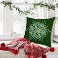 thumbnail image 7 of Wzzjkit Christmas Pillow Covers Decoration, 18x18in Christmas Green Printed Winter Throw Pillows Cushion Case Couch Decor for Christmas Home Outdoor Decorations, Christmas Pillow Cases, 7 of 7