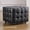 Black, variant on Cognac Genuine Leather Ottoman, Foot Stool with Grid Sewing Design