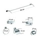 thumbnail image 3 of Juego De 6 Accesorios Para Baño ALFA Metálico Cromado Zinc Y Acero Inox, 3 of 3