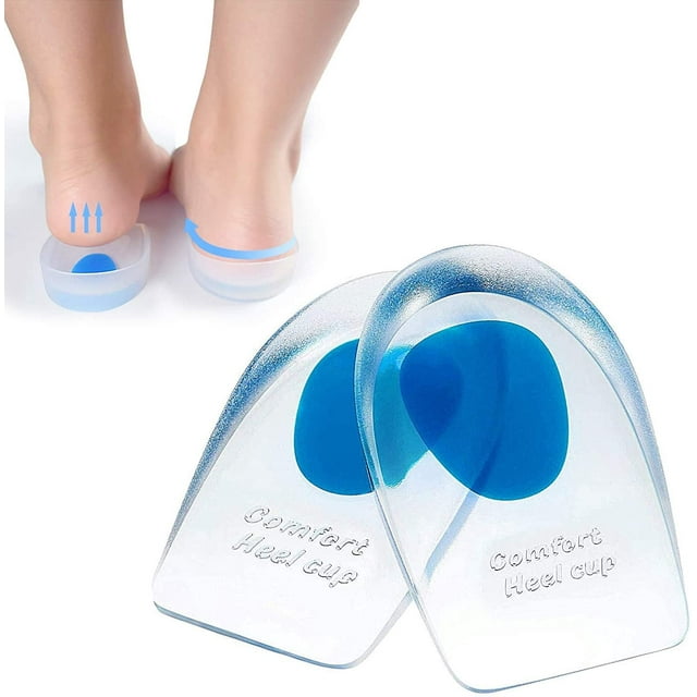 Taloneras de gel, taloneras de silicona, diseño ergonómico en forma de U, para fascitis plantar, espolones óseos y dolor del tendón de Aquiles, suela de absorción de impactos Sincero Hogar