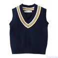thumbnail image 2 of Fozruso Kid Boys Sweater Vest V Neck School Uniform Vest for Girls Boy Toddler Kids Knit Vest,Blue, 2 of 5