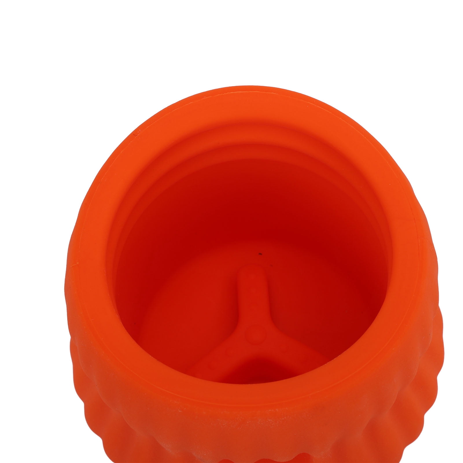 YAHHU Interactive Dog Slow Feeder Toy Orange Silicone Treat Dispenser Prevent Digestive Problems Reduce Anxiety Stress for Pets (6.69 inches / 17 cm)
