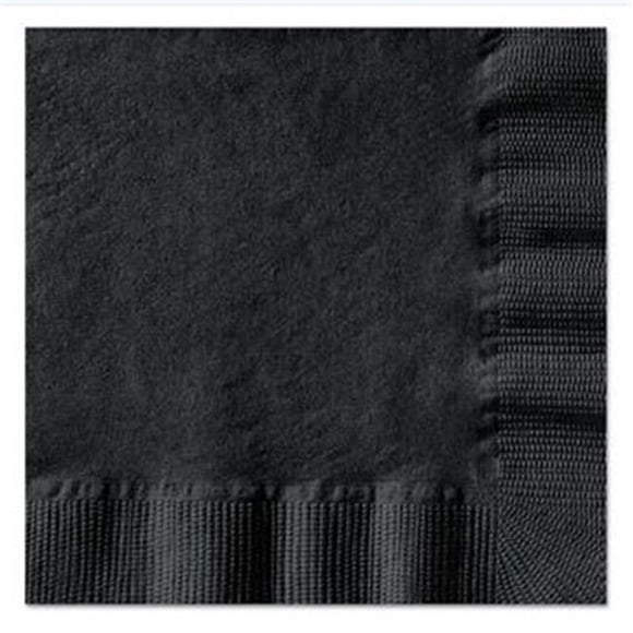 20212 10 x 10 Po Serviettes de Boisson en Relief&44; Noir - 1 Pli