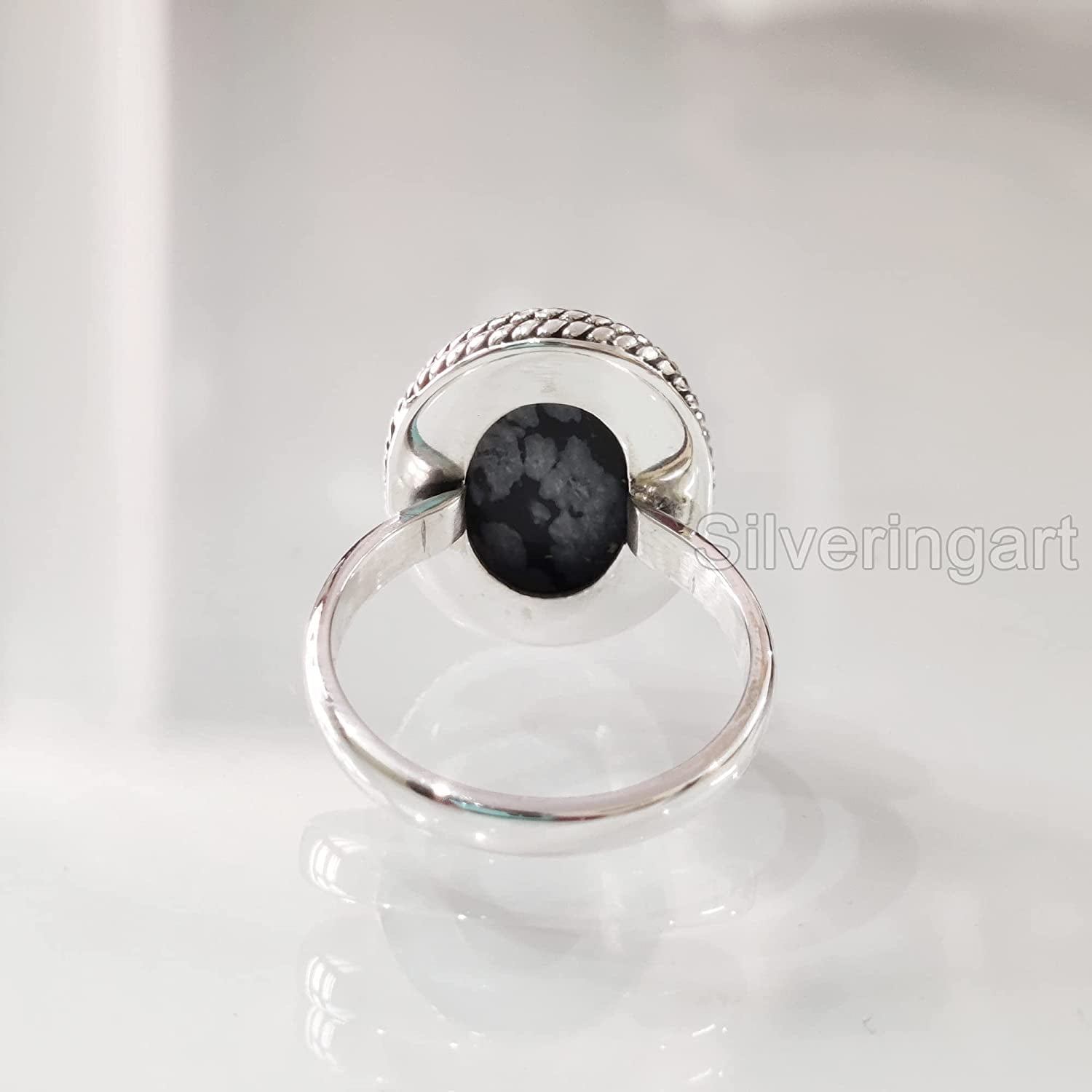 Black Obsidian Rings Cubic Zirconia Ring Women men Wild Antique 925  Sterling Silver Cocktail Ring Party Fashion Jewelry - AliExpress
