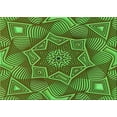 thumbnail image 1 of Ahgly Company Machine Washable Indoor Rectangle Transitional Green Area Rugs, 7' x 10', 1 of 7