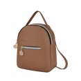 thumbnail image 2 of Mwjwdo Convertible Mini PU Leather Backpack, Multi-Way Top Handle Crossbody Shoulder Purse for Women Daily Casual & Outdoor Brown, 2 of 2