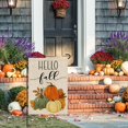 thumbnail image 5 of Hello Fall Pumpkin Garden Flag 12x18 Inch Double Sided Autumn Sign Seasonal Yard Outdoor Thanksgiving Decor DF310, 5 of 6