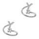 thumbnail image 4 of sweethay Anillo abierto con letras mayúsculas, anillos ajustables chapados en diamantes de imitación para interiores y exteriores, compras de oficina, Y 2piezas sweethay CBP132396, 4 of 5
