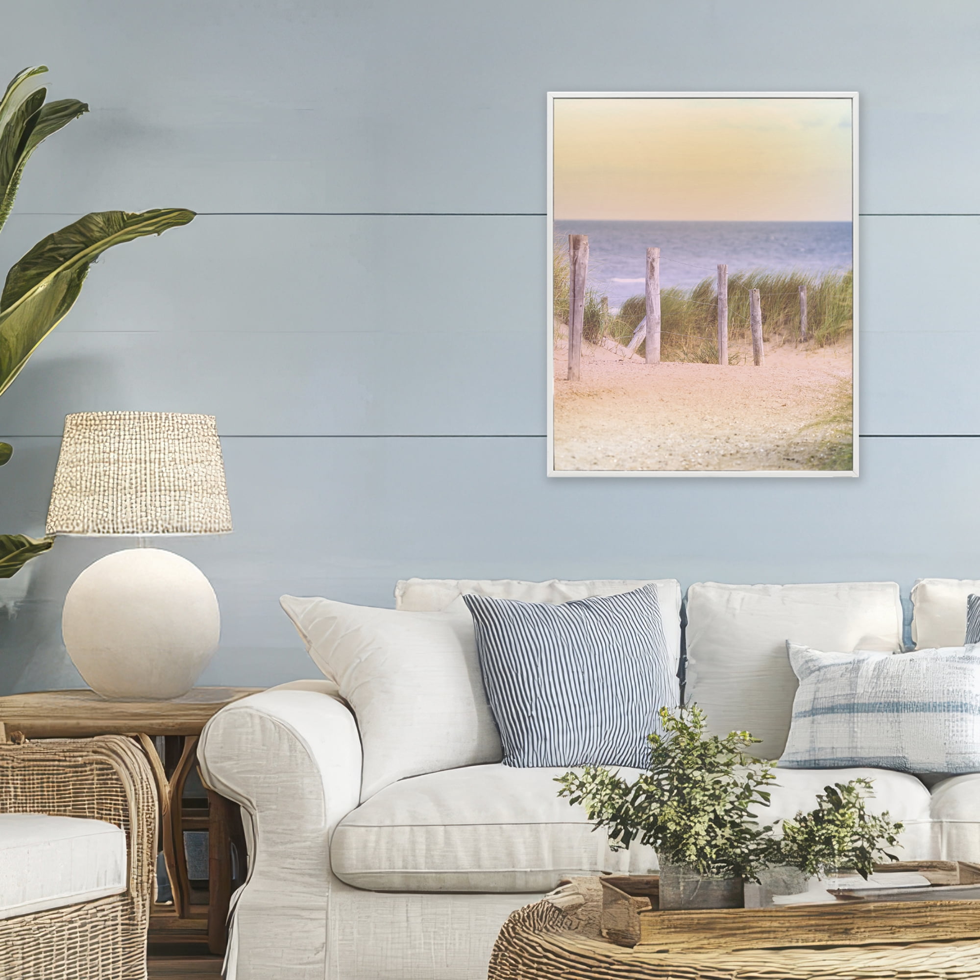 Stupell Industries Carefree Beach Vacation White Framed Giclee Art, design by Marcus Prime