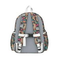thumbnail image 3 of Yorkie Dog and Flower Florals Backpack for School,Cute School Bag,Schoolbag with Adjustable Shoulder Straps & Padded Back,13.4"x11"x4.7", 3 of 6