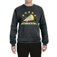 thumbnail image 2 of Wild Bobby All Star Cheerleading Megaphone Girl Sports Unisex Crewneck Graphic Sweatshirt, Heather Black, Small, 2 of 5