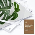thumbnail image 2 of 4x4 Acrylic Frame, 20mm Thicker Frameless Clear Picture Frame, Double Sided Magnetic Picture Frame Square Frame, Free Standing Desktop Display 1 4x4, 2 of 5