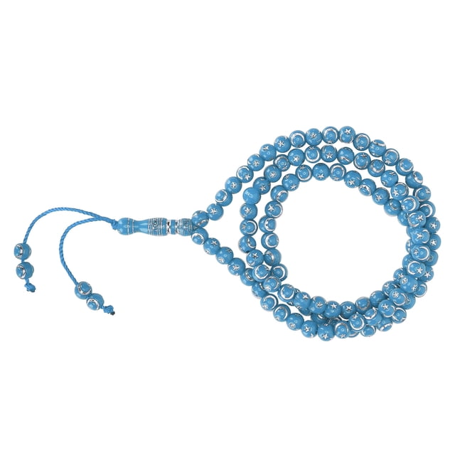 Rosario Islámico Musulmán Dorado, Collar Con Colgante, Pulsera, Hermoso Diseño de Luna y Estrella, Ideal para cuentas de oración