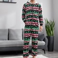 thumbnail image 2 of Pijama informal con capucha y cremallera para hombre, pijama con estampado navideño, traje unido Pompotops oipoqjl29346, 2 of 7