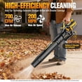 thumbnail image 3 of 700 CFM Leaf Blower Compatible with DeWalt 20V Max Battery (Bare Tool) | 200 mph Heavy-Duty Cordless Blower with 2-Speed Sliding Switch, Copper Motor for Lawn Care, Yard Debris & Winter Snow, 3 of 8