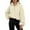 Beige, variant on Dagugfen Crop Tops for Women Long Sleeve Fleece Lined Quarter Zip Pullover Trendy Casual Sweatshirts