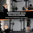 Mikolo Foldable Squat Rack, Wall Mounted Power Rack with Cable Crossover Machine & LAT Pull Down