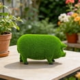 thumbnail image 5 of Garden Decor for Outside, Weird Pig Statue Decorative Pig Sculpture Topiary Figurines Green Flocking Pig Ornament Artificial for Garden Yard, 5 of 7